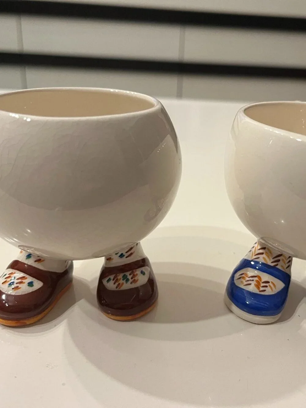 Vintage 1970s Carlton Ware Walking Ware Ceramic Creamer and Sugar Bowl Set